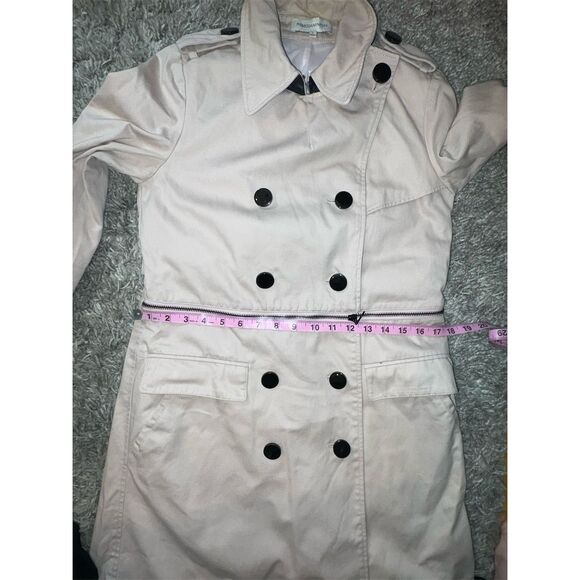 Rebecca Minkoff Women's Convertible Trench Coat Beige Size Small Standard - Picture 16 of 16